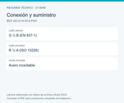 SICK Adaptador de proceso G ¼ B a R ¼ A - BEF-AD-G14-R14-PXX