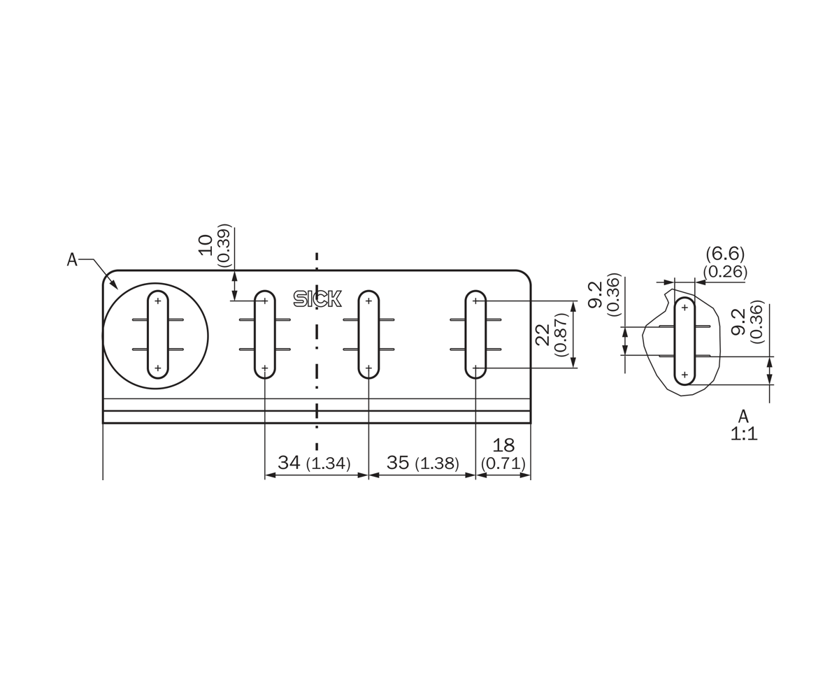 [Klever Portal:8030:4e3efd62396c] SICK Escuadra de fijación para NCV50 / SPEETEC - BEF-WN-NCV50