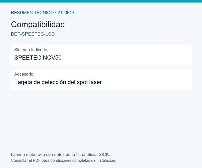 [Klever Portal:8036:6c0ebfd59e28] SICK Tarjeta de detección láser para SPEETEC NCV50 - BEF-SPEETEC-LSD