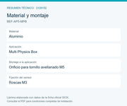 SICK Placa adaptadora M5 para Multi Physics Box - BEF-AP5-MPB