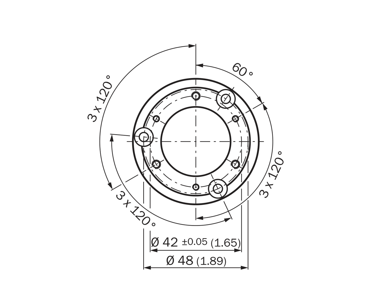 [Klever Portal:8065:ad64de897767] SICK Adaptador de brida clamping 36 mm a servo 50 mm - BEF-FA-036-050-I