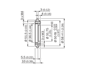 SICK Adaptador de brida clamping 36 mm a servo 50 mm - BEF-FA-036-050-I