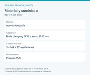 SICK Adaptador de brida clamping 36 mm a servo 50 mm - BEF-FA-036-050-I