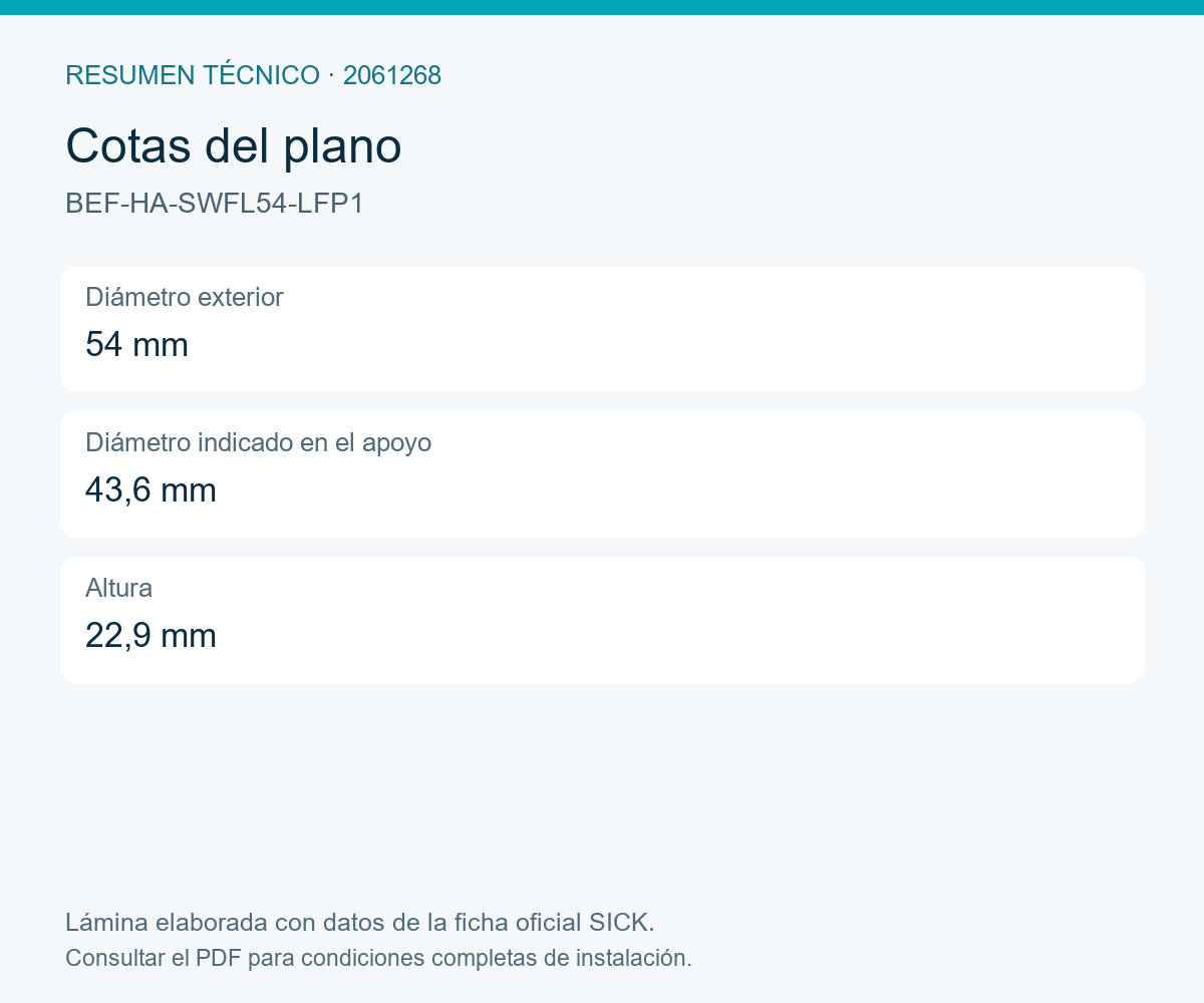[Klever Portal:8072:6e9d1d2b2c8a] SICK Brida de soldadura higiénica G ¾ - BEF-HA-SWFL54-LFP1