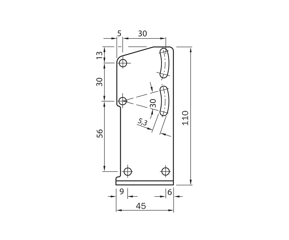 [Klever Portal:8080:a6e3f85826c5] SICK Escuadra de fijación grande para W24-2 - BEF-WG-W24