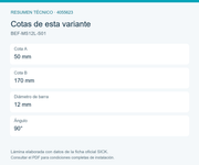 SICK Barra de montaje en L, 50 × 170 mm - BEF-MS12L-S01