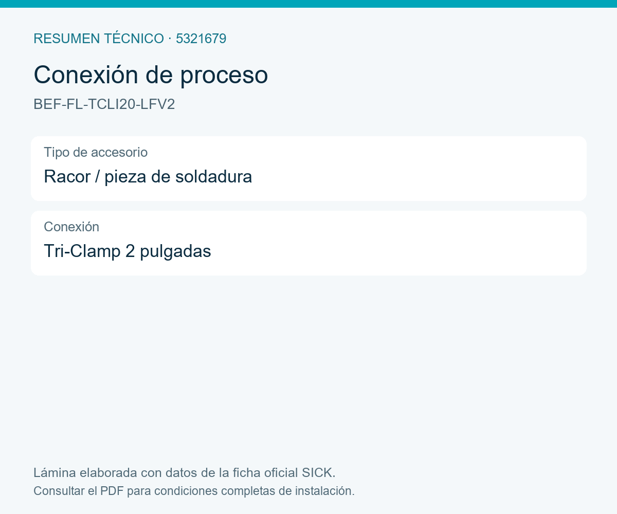[Klever Portal:8110:b7281e58f4c6] SICK Brida de soldadura inoxidable Tri-Clamp 2 pulgadas - BEF-FL-TCLI20-LFV2