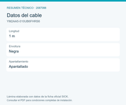 SICK Cable M12 macho de 5 pines a HR10 hembra de 6 polos, 1 m - YM2AA5-010UB6FHRS6
