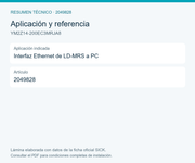 SICK Cable Ethernet LD-MRS a PC, 20 m - YM2Z14-200EC3MRJA8
