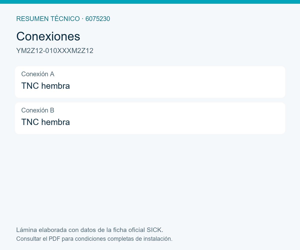 [Klever Portal:8145:eb4ceacf07cb] SICK Cable de antena TNC hembra a hembra, 1 m - YM2Z12-010XXXM2Z12