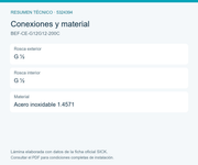 SICK Elemento refrigerante G ½, hasta 200 °C - BEF-CE-G12G12-200C