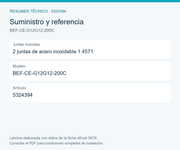 SICK Elemento refrigerante G ½, hasta 200 °C - BEF-CE-G12G12-200C