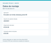 SICK Adaptador de brida para soporte de cojinete 2044591 - BEF-FA-036-050-019