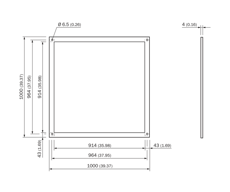 [Klever Portal:8180:0a86d79c0601] SICK Placa reflectante Diamond Grade de 1000 x 1000 mm - PL880DG
