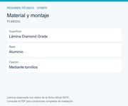 SICK Placa reflectante Diamond Grade de 1000 x 1000 mm - PL880DG