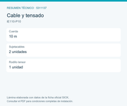 SICK Juego de cable y accesorios de 10 m - iE110-P10