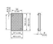 SICK Reflector rectangular atornillable de 40 x 60 mm - PL40A