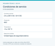 SICK Dispositivo de mando de seguridad con cable de 5 m - E100-A2A22S05A