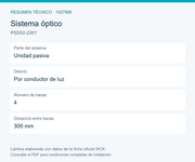 SICK Unidad pasiva de 4 haces para M4000 Standard A/P - PSD02-2301