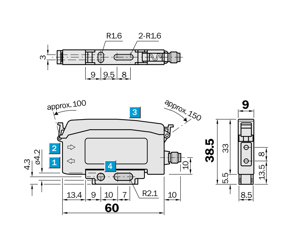 [Klever Portal:8240:c4e2295382c0] SICK Amplificador de fibra óptica con salida analógica - WLL170A-V430