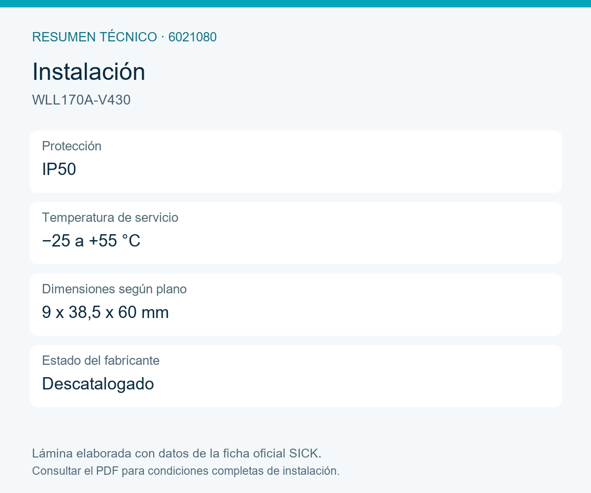 [Klever Portal:8242:043862f009dc] SICK Amplificador de fibra óptica con salida analógica - WLL170A-V430