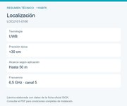 SICK Etiqueta UWB para localización de activos - LOCU101-0100