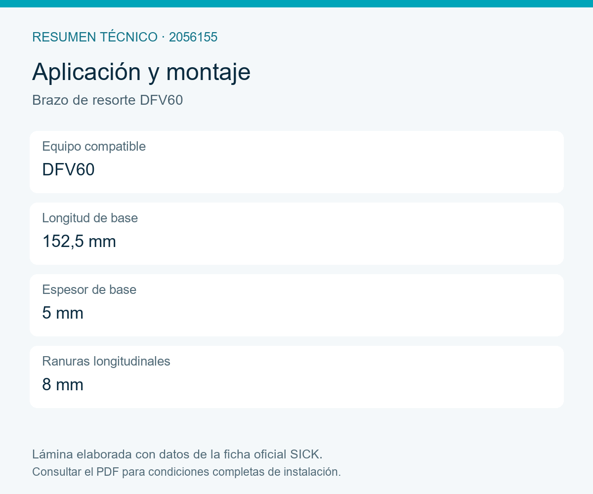 [Klever Portal:8257:1fb7dd1523aa] SICK Brazo de resorte y montaje para encoder DFV60 - Brazo de resorte DFV60