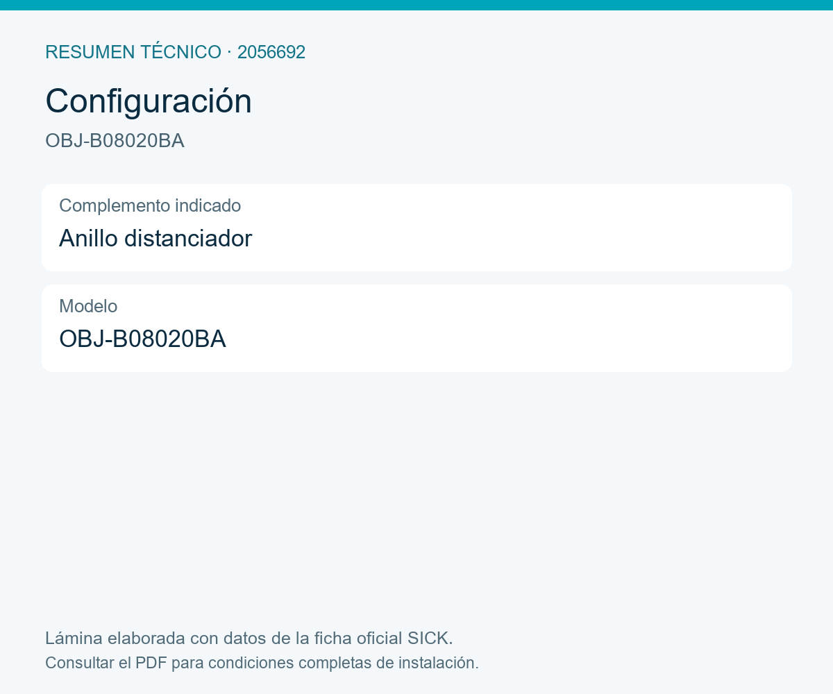 [Klever Portal:8262:dab5748043ce] SICK Objetivo intercambiable de 8 mm con montura S - OBJ-B08020BA