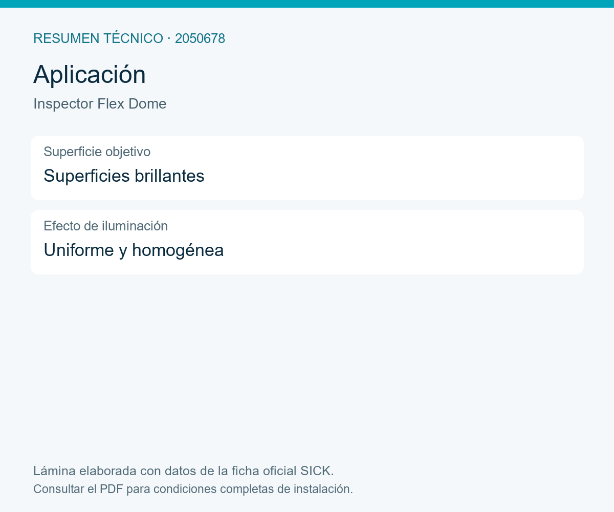 [Klever Portal:8265:23300a157f39] SICK Difusor para iluminación homogénea en superficies brillantes - Inspector Flex Dome