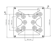 SICK Placa adaptadora VESA con material de montaje - Placa de sujeción VESA