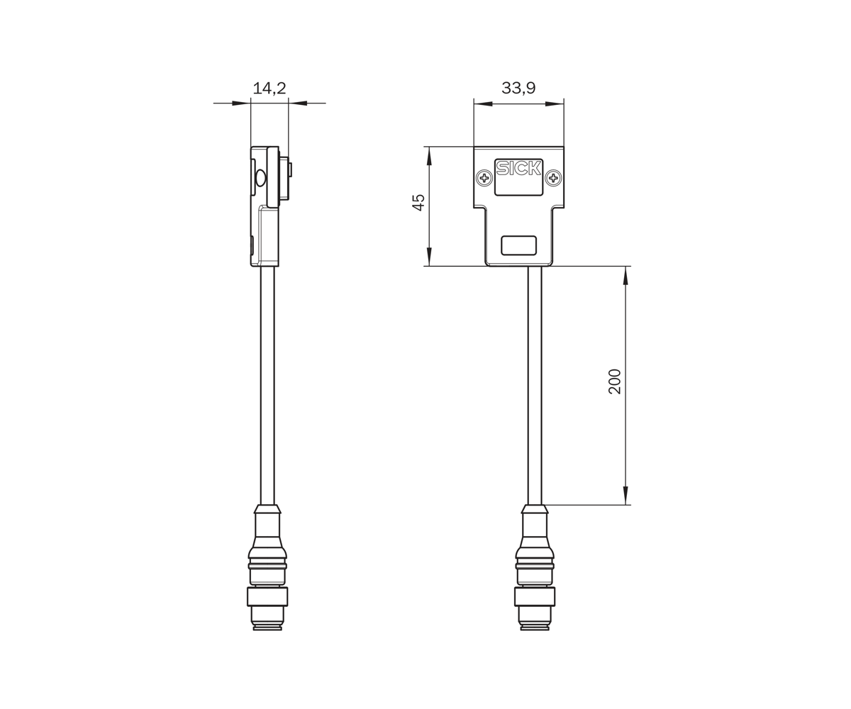 [Klever Portal:8290:7b6f32d6d9a1] SICK Conector de sistema M12 de 8 polos para deTec y deTem - SP1-1200