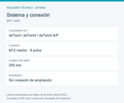 SICK Conector de sistema M12 de 8 polos para deTec y deTem - SP1-1200