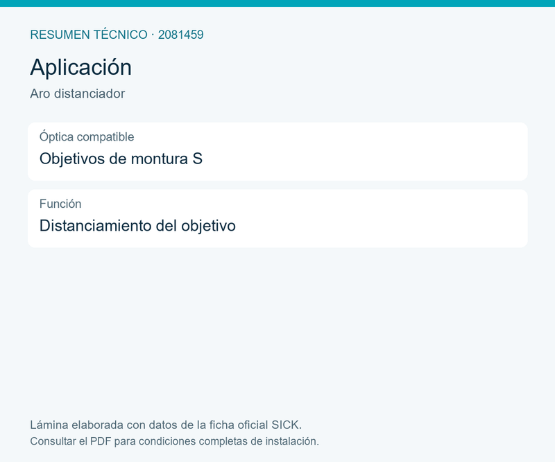 [Klever Portal:8295:78bb20ef4f1d] SICK Juego de tres anillos distanciadores para montura S - Aro distanciador
