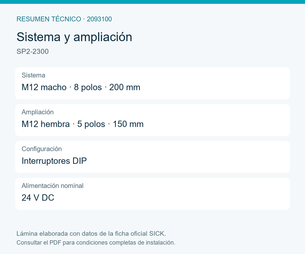 [Klever Portal:8322:d7cc534e1a76] SICK Conector de sistema con ampliación para deTec y deTem - SP2-2300