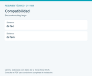 SICK Brazo de muting para deTec y deTem - Brazo de muting largo