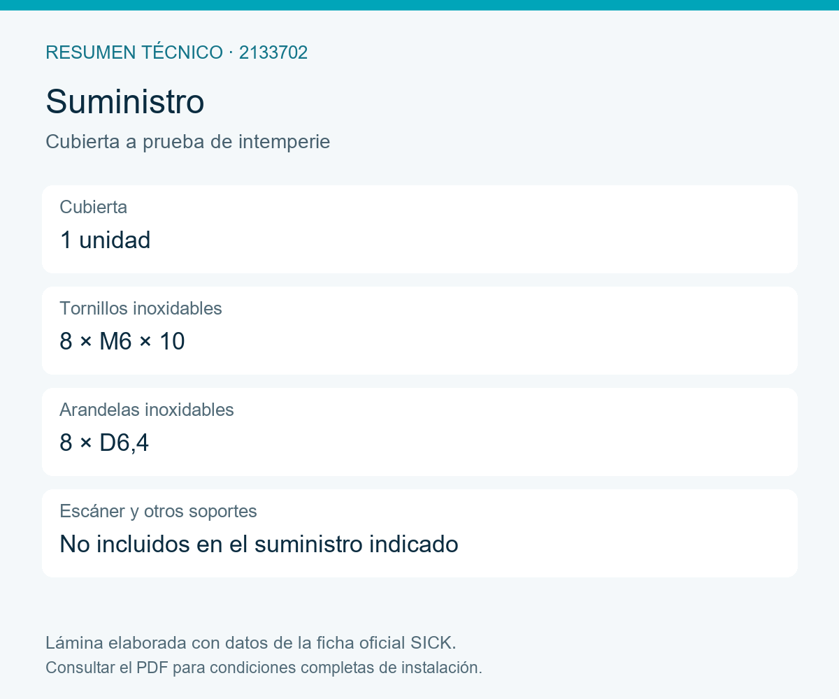 [Klever Portal:8352:38c483d0cc07] SICK Cubierta 180° para LMS511, LMS531 y LMS581 - Cubierta a prueba de intemperie