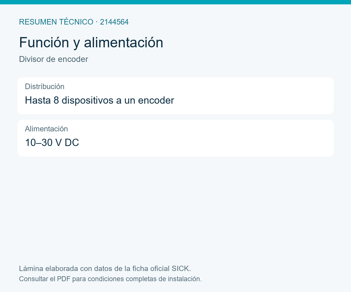 [Klever Portal:8360:312349b304f8] SICK Distribuidor para hasta ocho dispositivos - Divisor de encoder