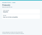SICK Brida óptica con junta tórica - Brida de tubo Ø70 mm