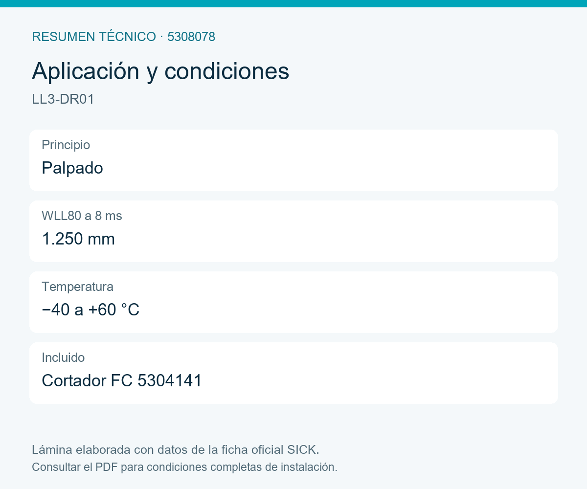 [Klever Portal:8392:da314c7893c0] SICK Fibra óptica flexible M6 para palpado - LL3-DR01