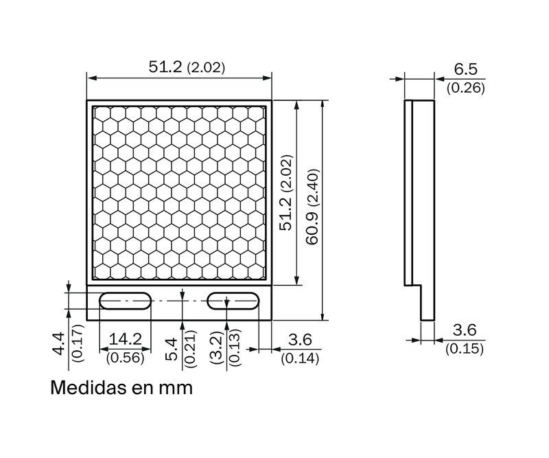 [Klever Portal:8396:07d8cfd41b93] SICK Reflector microcelda para láser y LED - P250F