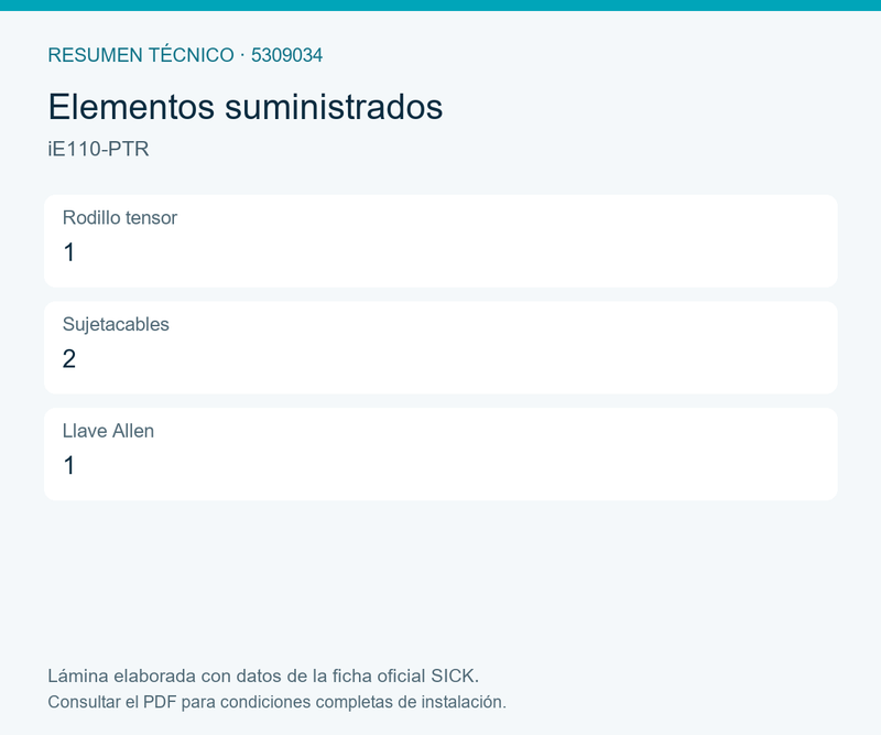 [Klever Portal:8401:19afb3237a7c] SICK Rodillo tensor para interruptores de cable - iE110-PTR