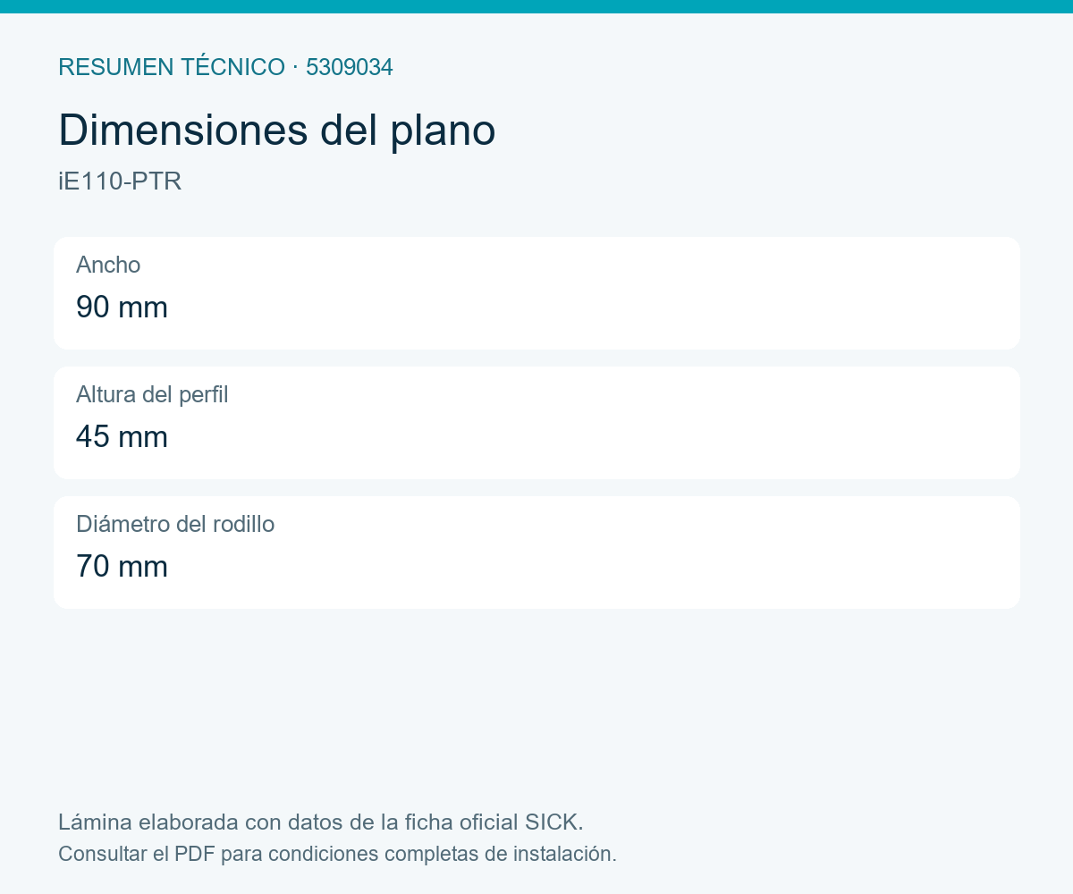 [Klever Portal:8402:ab3ee9bede65] SICK Rodillo tensor para interruptores de cable - iE110-PTR