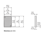 SICK Reflector rectangular para montaje M3 - PL40B