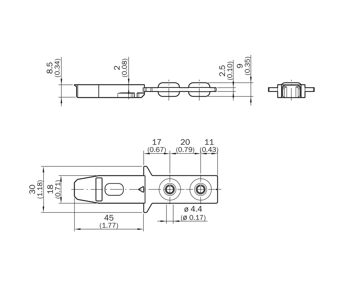 [Klever Portal:8415:9337ce79866a] SICK Accionador recto para TR110 Lock - TR110-XAS
