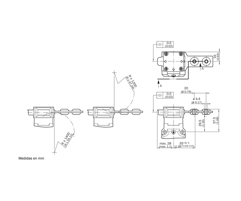 [Klever Portal:8416:48a7ea67d0ef] SICK Accionador recto para TR110 Lock - TR110-XAS