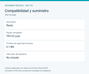 SICK Accionador recto para TR110 Lock - TR110-XAS