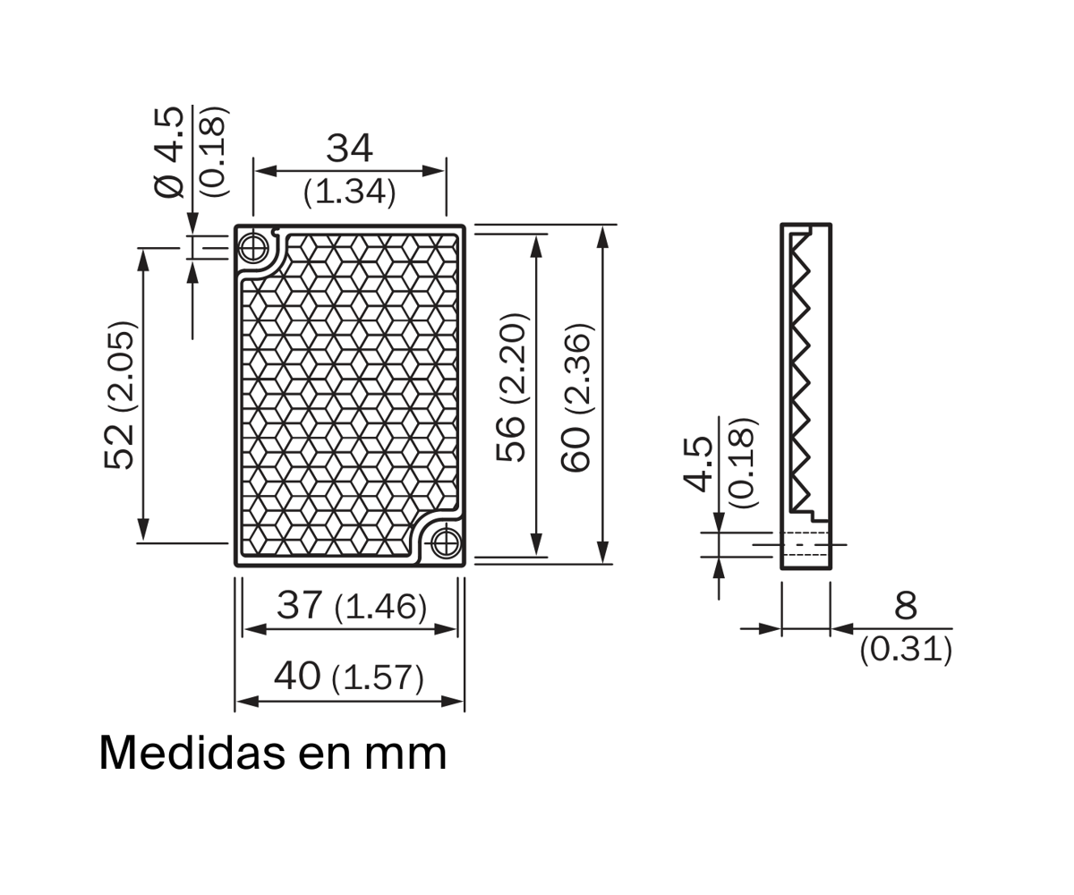 [Klever Portal:8420:edd76eac7c7d] SICK Reflector con función antivaho - PL40A Antifog