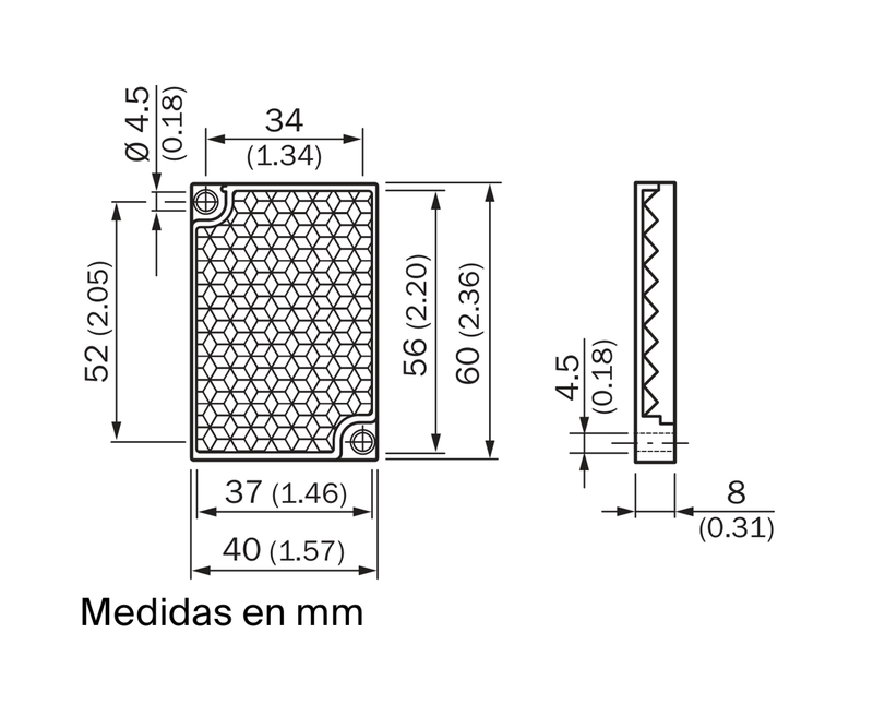 [Klever Portal:8420:edd76eac7c7d] SICK Reflector con función antivaho - PL40A Antifog