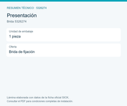 SICK Brida de fijación de acero cincado - Brida 5326274