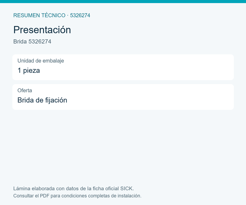 [Klever Portal:8426:c975488b738e] SICK Brida de fijación de acero cincado - Brida 5326274